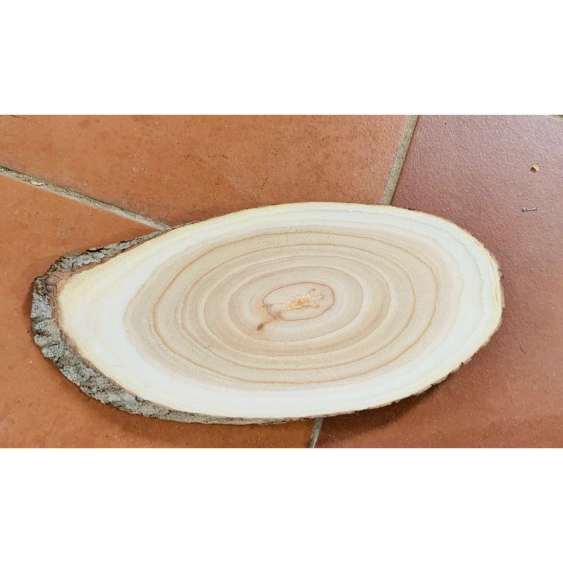 Khoanh gỗ hình ovan kích thước  25-30cm