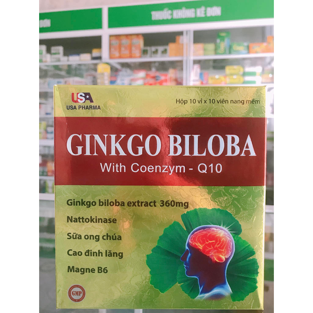 [VN] Combo 2 hộp hoạt huyết dưỡng não Ginkgo Biloba With CoEnzym Q10 USA (100 viên)