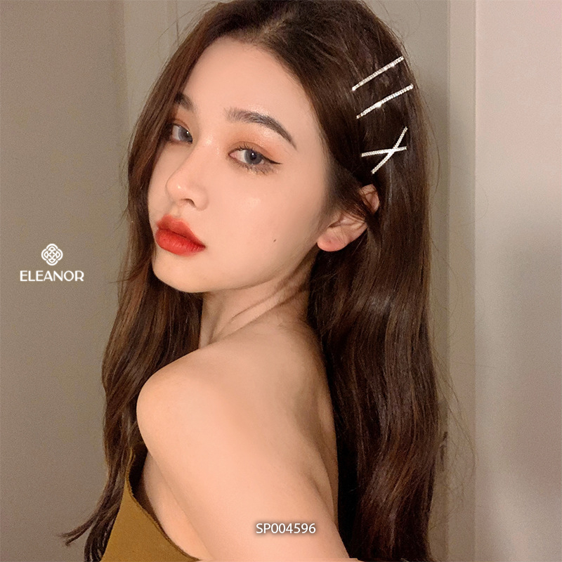 Kẹp tóc nữ Eleanor Accessories đính đá hình chữ X đính phụ kiện tóc 4596