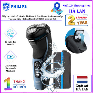 Máy cạo râu khô và ướt 5D Pivot & Flex Heads Philips Norelco S3212, Series 3000