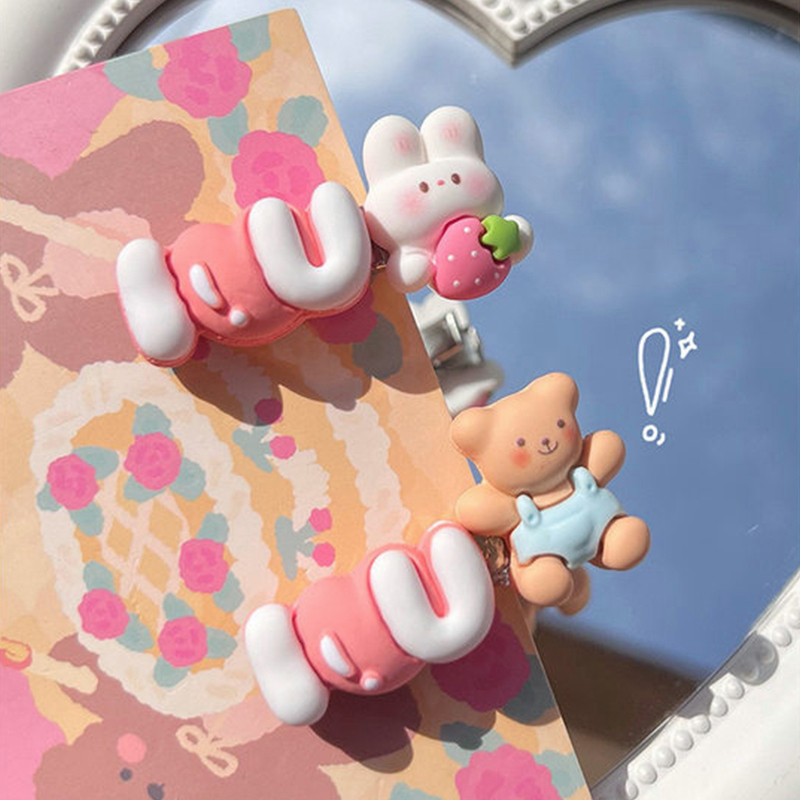 🍒🍒CHERRYKOKO Kẹp Tóc Mái Bên Gấu Thỏ
