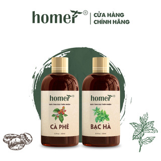 Combo 2 tinh dầu Bạc Hà + Cà phê Homer 20ml/chai