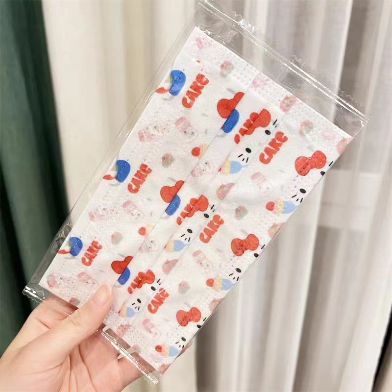 [Set 10 cái] Khẩu trang cute y tế in hình Doremon hoạt tiết người lớn hot trend chất liệu cao cấp