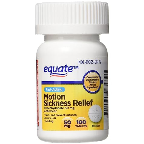 Viên Say Tàu Xe Equate Motion Sickness Relief 50mg 100 Viên Của Mỹ