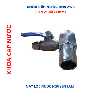 Van Cấp Nước Ren 21 Dây 6mm - (Van Khóa Cấp Nước Ren 21/6)