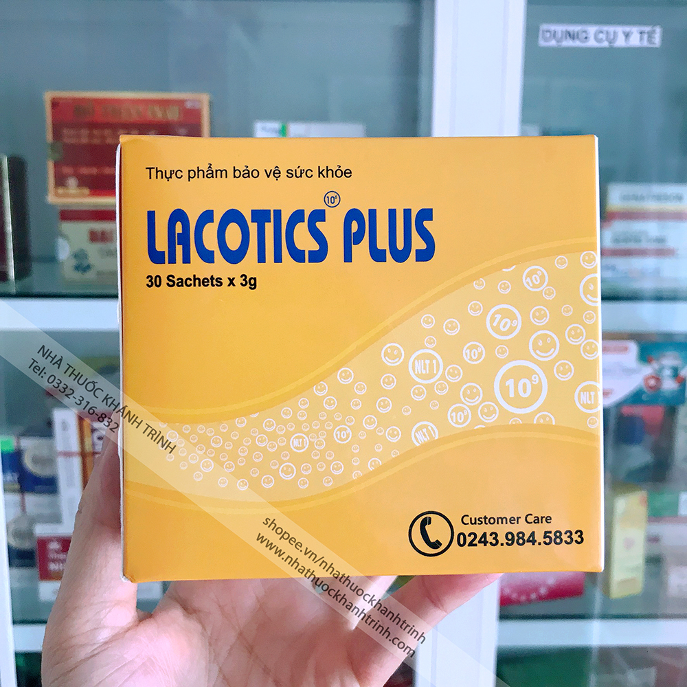 Men vi sinh Lacotics plus bổ sung 3 chủng lợi khuẩn đường tiêu hóa