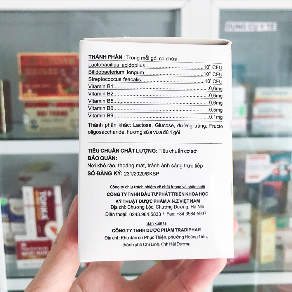 Men vi sinh Lacotics plus bổ sung 3 chủng lợi khuẩn đường tiêu hóa