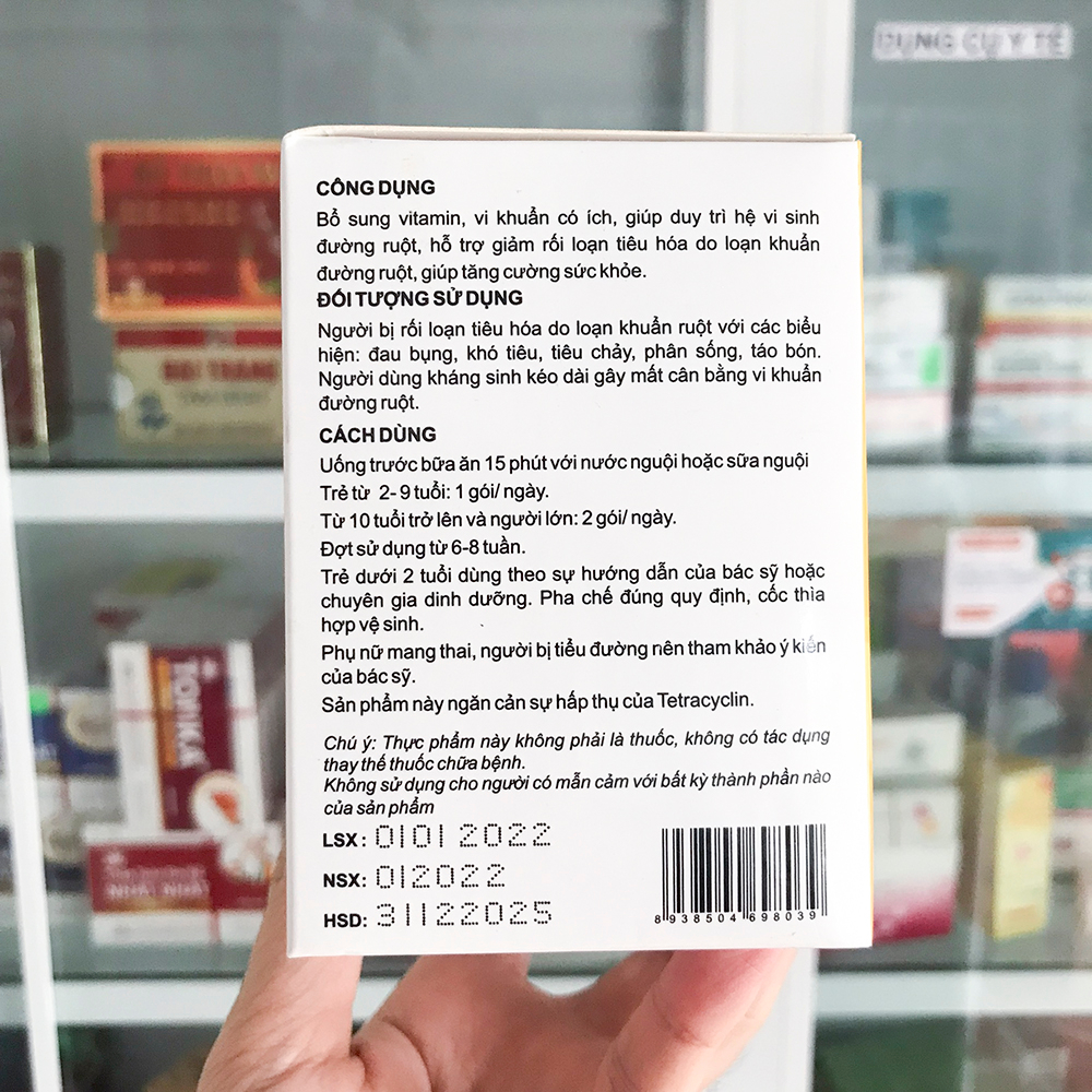 Men vi sinh Lacotics plus bổ sung 3 chủng lợi khuẩn đường tiêu hóa
