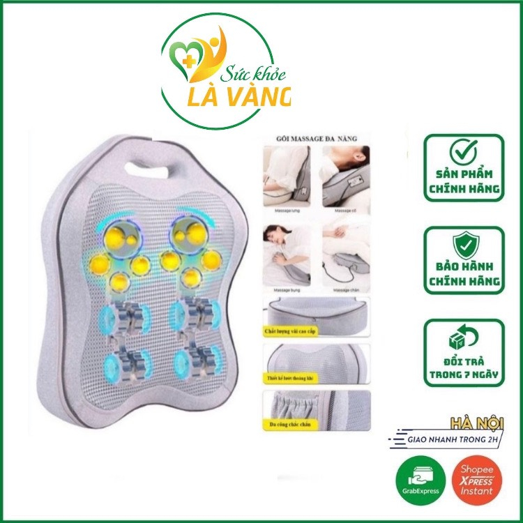 Máy Massage Lưng BM-V56, Cổ, Vai Gáy, Máy Mát Xa Thắt Lưng Cao Cấp,Gối Massge Lưng Làm Giảm Mệt Mỏi Khi Phải Ngồi Lâu >