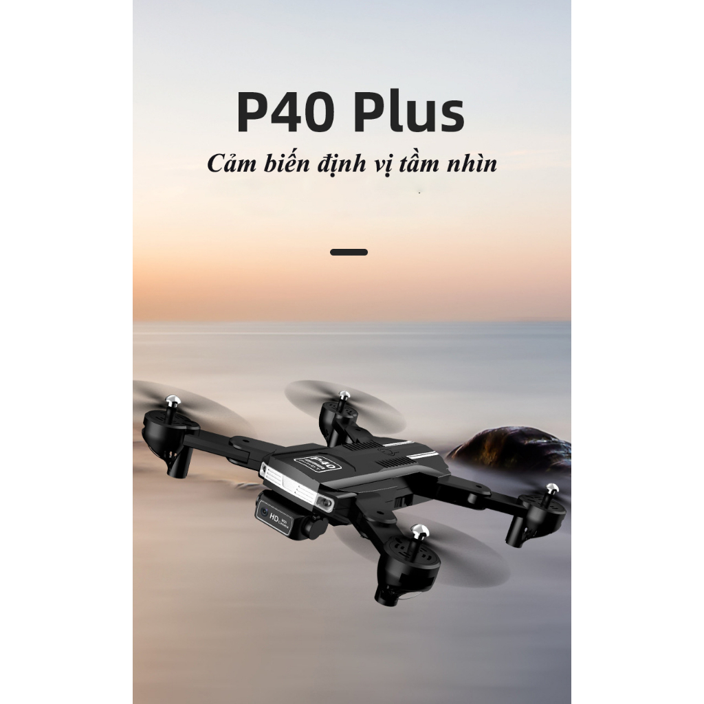 Máy Bay Điều Khiển Từ Xa, Flycam P40 Pro Trang Bị Camera Kép 4K Chuyển Đổi Linh Hoạt, Fly Cam Có Cảm Biến Va Chạm 4Chiều | BigBuy360 - bigbuy360.vn