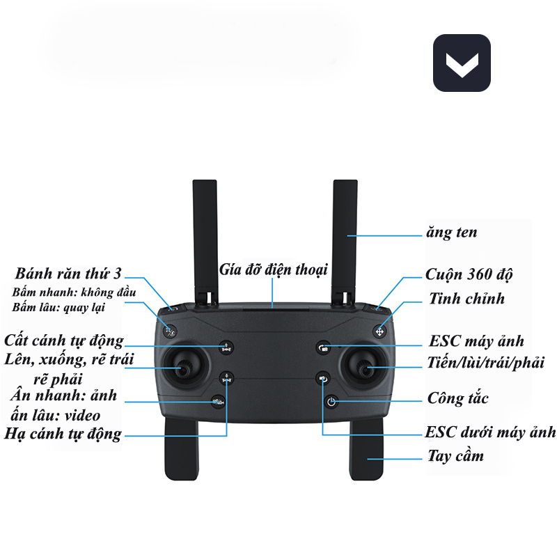 Máy Bay Điều Khiển Từ Xa, Flycam P40 Pro Trang Bị Camera Kép 4K Chuyển Đổi Linh Hoạt, Fly Cam Có Cảm Biến Va Chạm 4Chiều | BigBuy360 - bigbuy360.vn