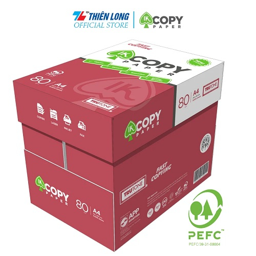 Thùng 5 Ream giấy A4 80 gsm IK Copy (500 tờ) - Hàng nhập khẩu Indonesia