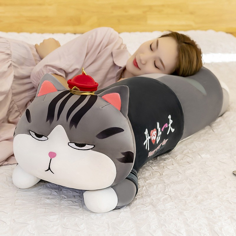 Gấu bông mèo hoàng thượng nằm dài - Thú nhồi bông mèo hoàng thượng ôm ngủ