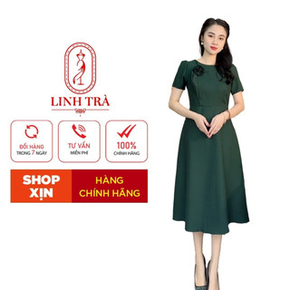 Đầm Trung Niên [ Linh Trà ] (LT 490) Trẻ Trung Thiết Kế Trang Nhã Thanh Lịch Bigsize Đi Làm Đi Tiệc Cho Bà Cho Mẹ U50