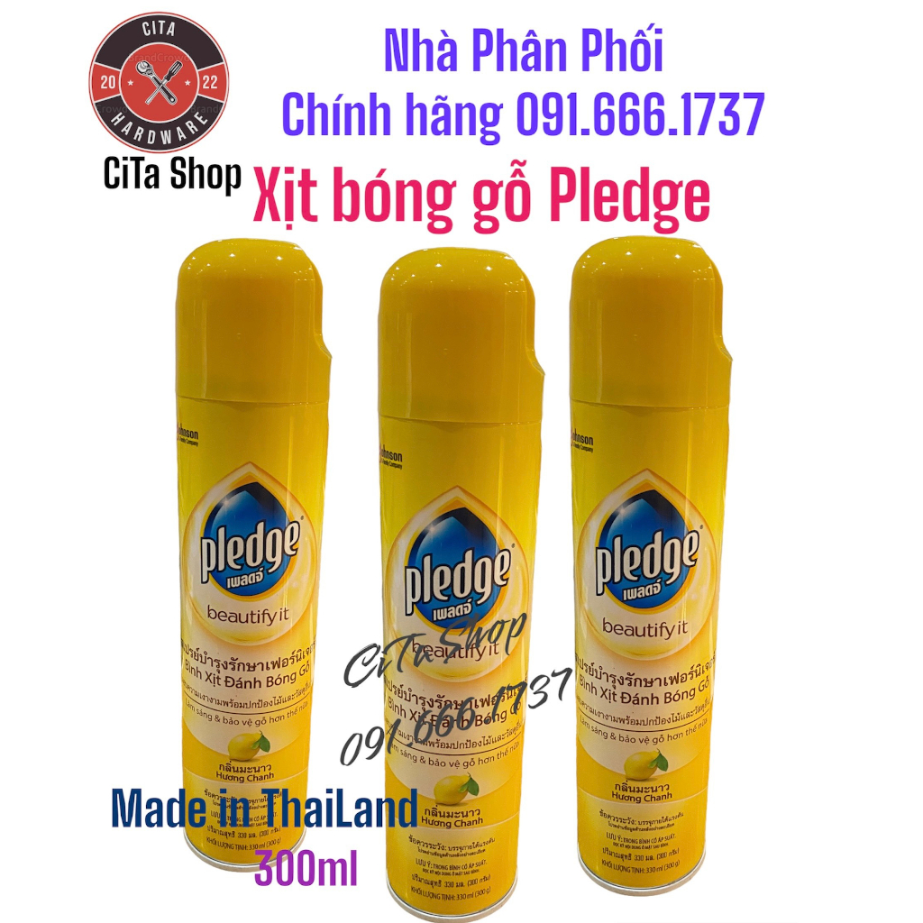 Xịt bóng gỗ Pledge 330ml