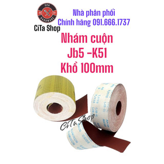 Giấy nhám cuộn vải jb5 - k51 khổ 100mm đủ số - bán lẻ mét và cuộn