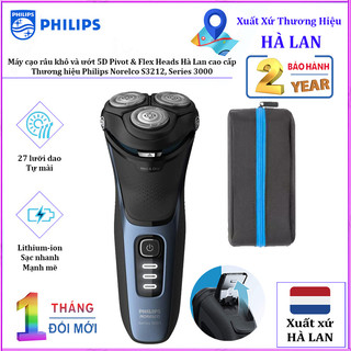 Máy cạo râu khô và ướt 5D Pivot & Flex Heads Philips Norelco S3212, Series 3000