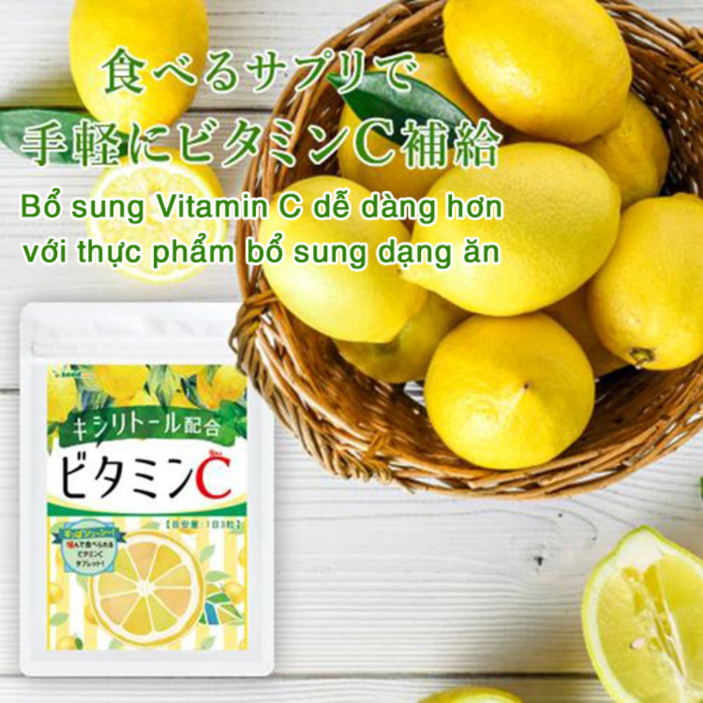 Viên uống Seedcoms bổ sung Vitamin C với Xylitol sáng da mờ thâm hỗ trợ tăng cường đề kháng miễn dịch 30 ngày - Konni39