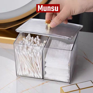  Hộp Đựng Bông Ngoáy Tai Bông Tẩy Trang Đồ Trang Điểm Cao Cấp Chia Ngăn R005 