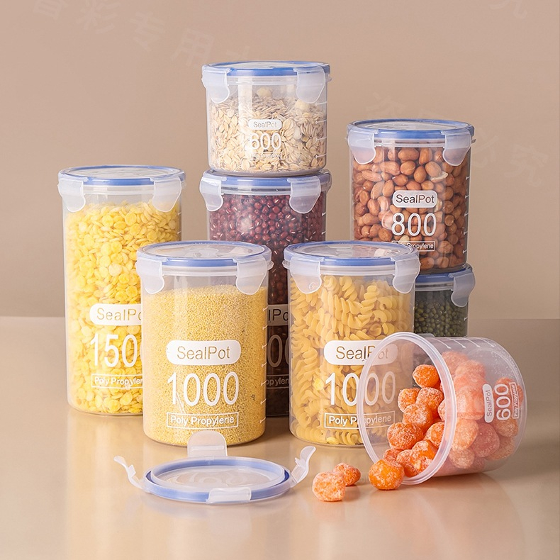 Hộp nhựa đựng thực phẩm các loại hạt, gia vị ngũ cốc có nắp đậy nhiều dung tích tiện lợi My Home DN143