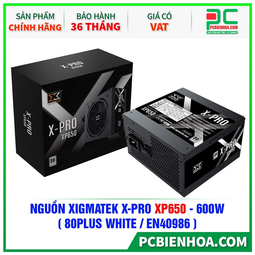 NGUỒN XIGMATEK X-PRO XP650 - 600W ( 80PLUS WHITE / EN40986 )