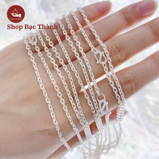 Dây Chuyền vuông Bạc Ta dày dặn cho bé trai và bé gái từ 1-5 tuổi (Ảnh Thật , Có Bảo Hành Làm Sáng )