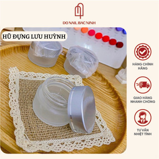 Hũ đựng lưu huỳnh làm móng, hũ thủy tinh rửa cọ nail có nắp xoáy đậy rất chắc chắn - Hũ 20g