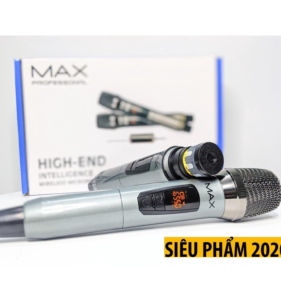 Micro không dây đa năng tlc Max 39 cao cấp hút âm, chống hú, màn hình led hiển thị