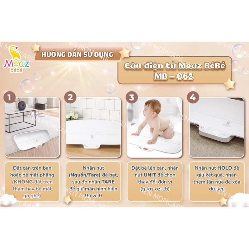 Cân điện tử em bé Moazbebe mb062