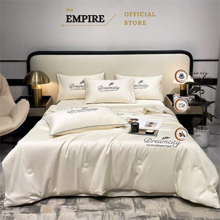 Bộ chăn ga gối nệm lụa phi bóng set 4 món EMPIRE cao cấp bo chun drap giường - Bình Châu Bedding & Decor