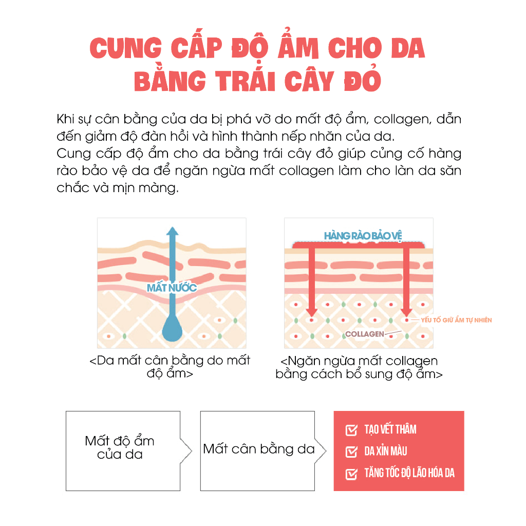 Bộ sản phẩm dưỡng da và ngừa lão hóa da Graymelin Red Food 3 sản phẩm