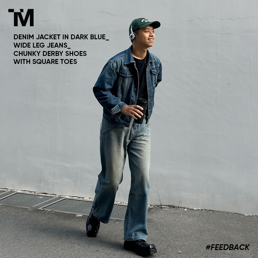 Giày Derby Nam TARMOR Da Thật Đế Chunky Màu Đen Mũi Vuông Chunky Derby Shoes With Square Toes In Black Leather