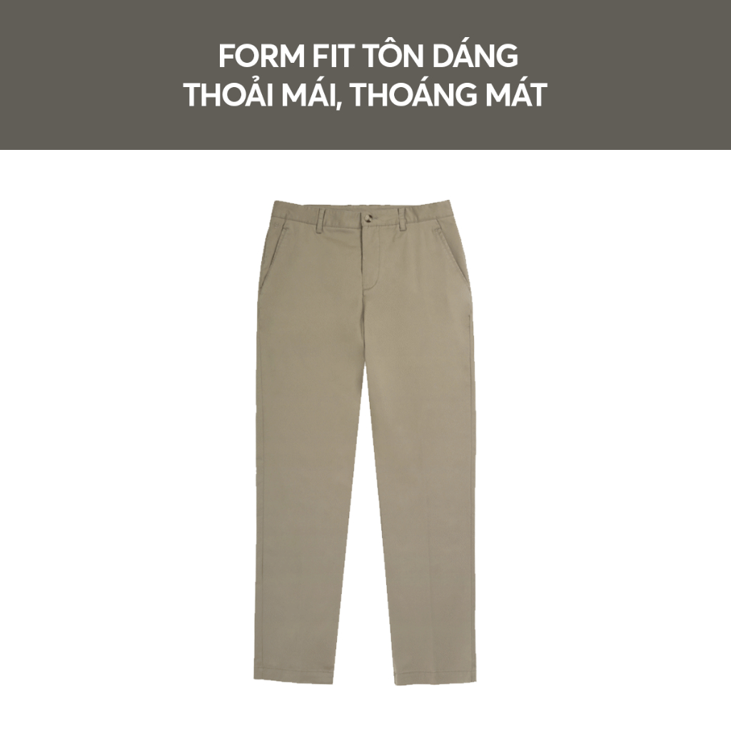 Quần Kaki Nam W&W Dáng Regular Dễ Mặc, Chất Liệu Cotton Thấm Hút Mồ Hôi, Thoáng Mát Khi Mặc WKP17