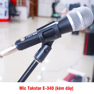 Mic hát karaoke có dây giá rẻ Takstar E340 lọc ồn, chống nhiễu, mic E-340 có độ nhạy cao, nhỏ gọn, chính hãng
