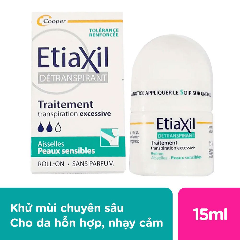 Lăn Khử Mùi Etiaxil Detranspirant Traitement Peaux Sensibles 15ml