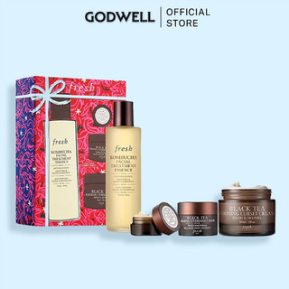 Bộ dưỡng da 4 món fresh 2021's holiday black tea firming set