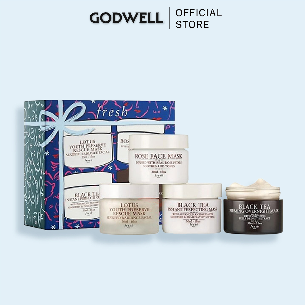 Bộ mặt nạ 4 món FRESH 2021'S Holiday Best Selling Face Mask Set
