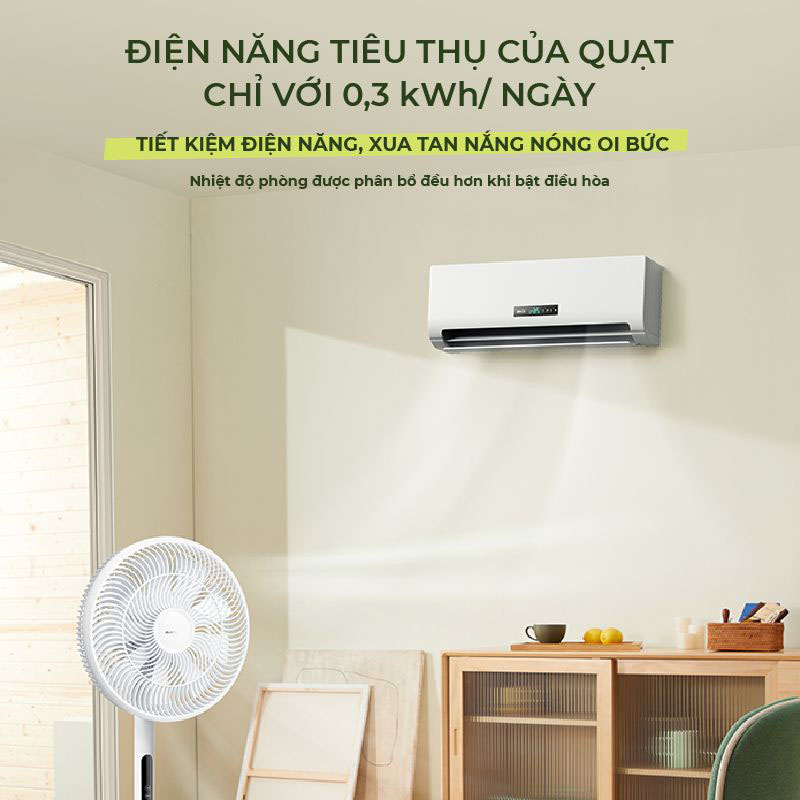 Quạt Cây Đứng Quạt Điện Bear DFS-D47F2 Quạt Cây 9 Cánh Siêu Mát ĐIỀU KHIỂN TỪ XA Hoạt Động Êm Ái Bảo Hành 12 Tháng | BigBuy360 - bigbuy360.vn