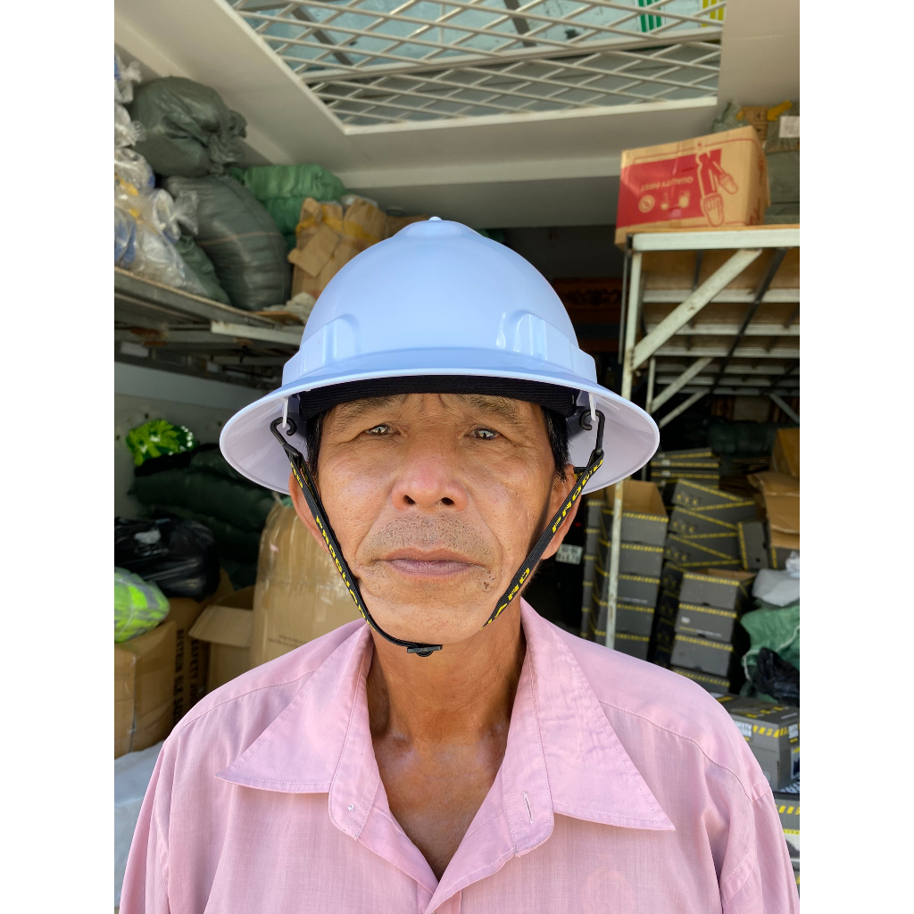 Nón Bảo Hộ Proguard Rộng Vành, Nón bảo hộ vành rộng che nắng, Mũ bảo hộ cao cấp có vành rộng + núm vặn- Nhẹ và mát