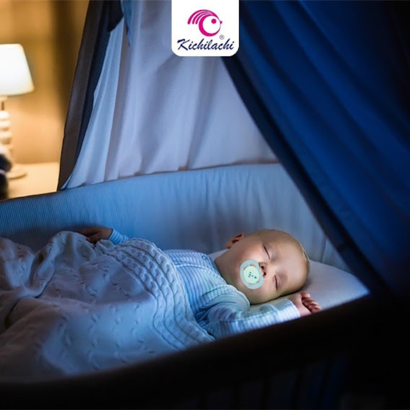 Ti ngậm Kichilachi Ultra Night, núm vú ngậm cho trẻ sơ sinh 0-6m chất liệu Silicone, ti giả êm dịu với nướu lợi Bunry sh