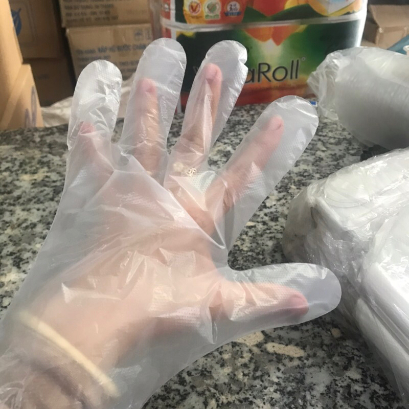 (1kg)bao tay/găng tay nilon dùng 1 lần