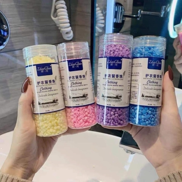 Hạt xả thơm quần áo lưu hương tới 72h, viên xả vải siêu thơm lưu hương quần áo Nhật Bản 110g