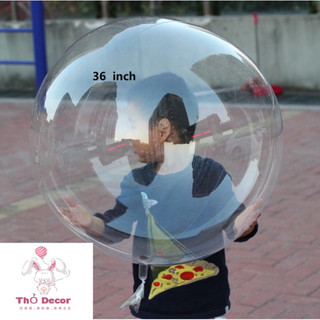Bong bóng trong suốt jumbo nhựa pe thỏ shop a03 36 inch