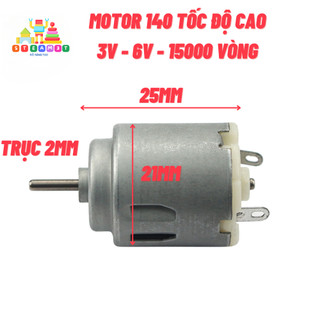 Motor mini tốc độ cao 140 3v - 6v - 15000 vòng xe đồ chơi diy mô hình - lk0006