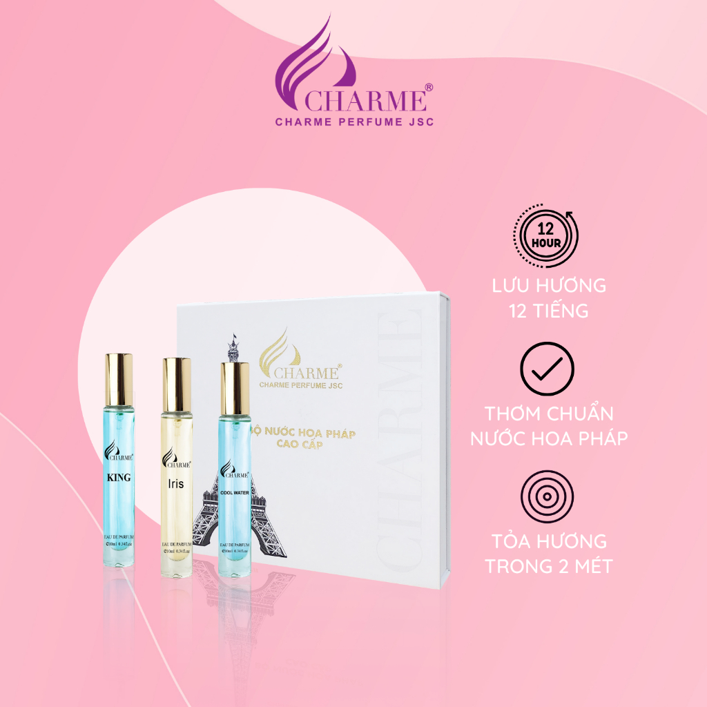 Bộ nước hoa nam Charme cao cấp - Set 3 chai 10ml