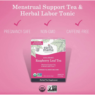 Trà lá mâm xôi hữu cơ earth mama / organic raspberry leaf tea