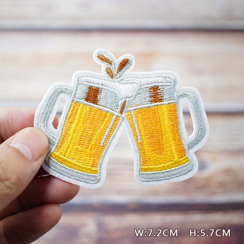 Patch vải ủi nhiệt thêu logo hình thức ăn vặt trái cây hoa cúc dễ thương cute sticker H82