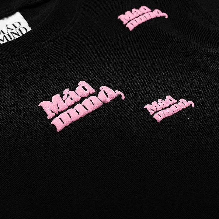 MADMIND® Chính Hãng - Áo Phông Croptop In Nổi Round Madmind Sang Chảnh, Tay Ngắn - Form Ôm Body
