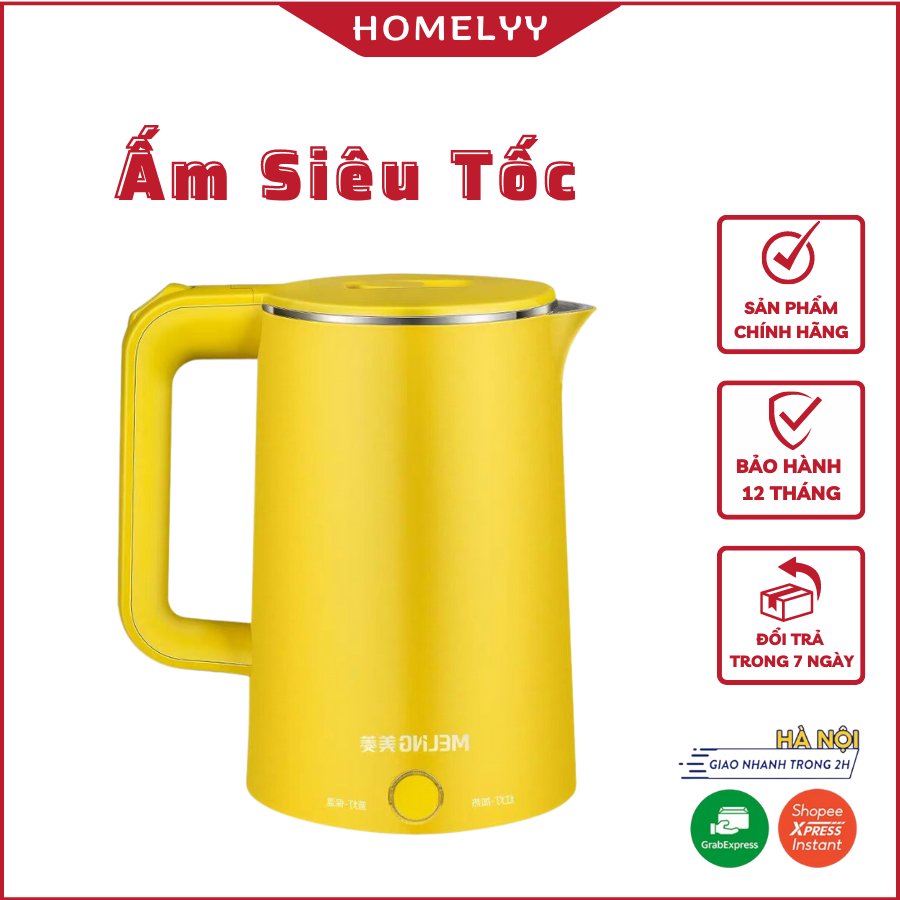 Ấm Đun Nước Siêu Tốc Meiling Cao Cấp Thông Minh Thế Hệ Mới - Thiết Kế An Toàn - Hàng Chính Hãng