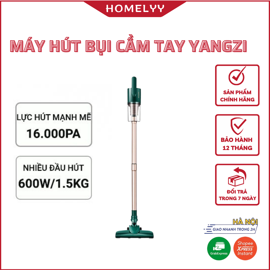 Máy Hút Bụi Cầm Tay Cao Cấp Làm Sạch Sàn Ghế Sofa Hút Sạch Bụi Bẩn - Chính Hãng - Bảo Hành 1 Năm